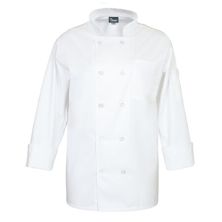 Deltaplus Chef Coat, Comfort, C10CC, L/S, White, XS 83412